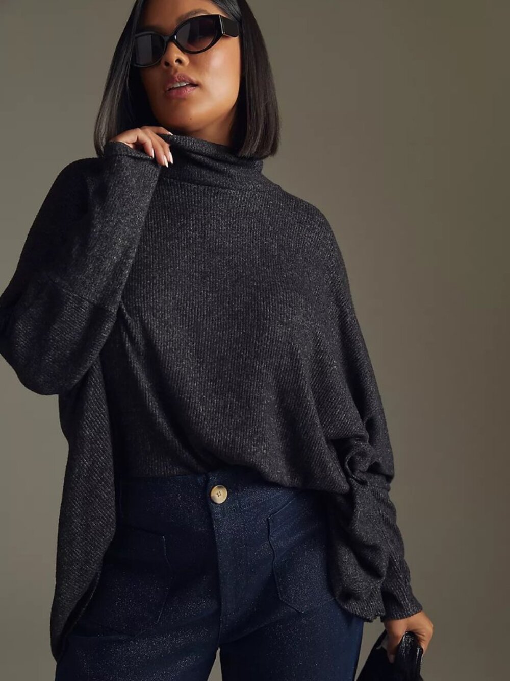EUC Anthropologie Amadi Cowl-Neck Poncho Jumper, Size L